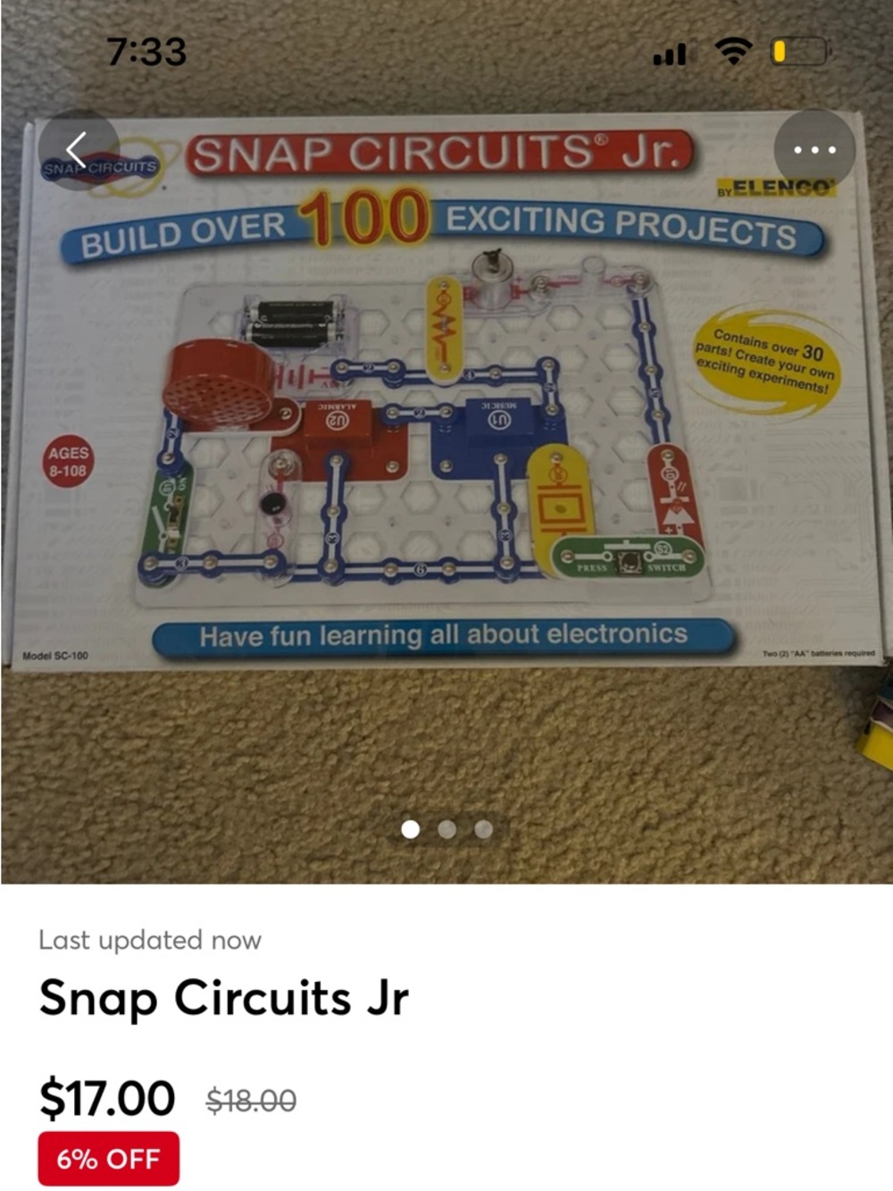 Snap Circuits Jr. Electronics Kit - Picture 4 of 4